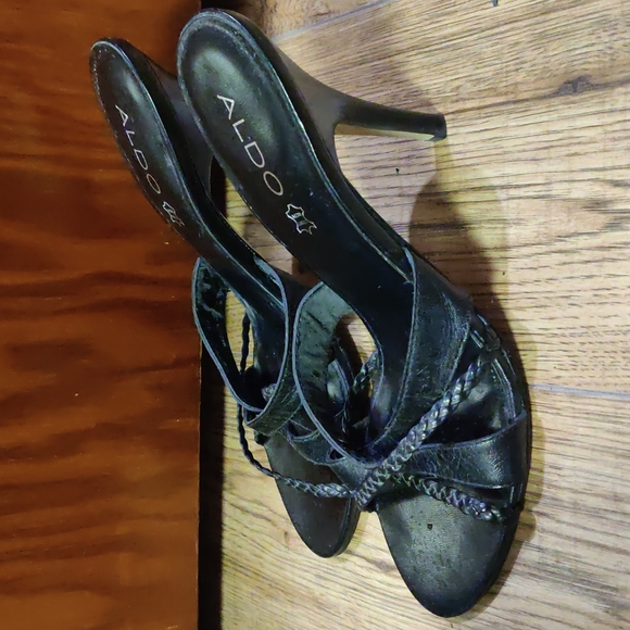 Brand new, Aldo black strappy stilletto sandal, size 40 - Picture 2 of 3